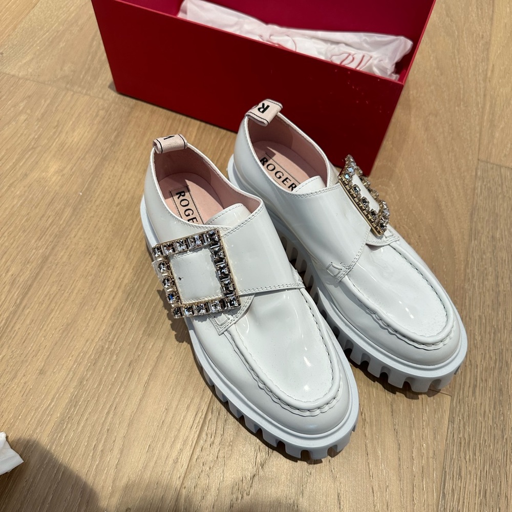 Roger Vivier crystal white sneakers